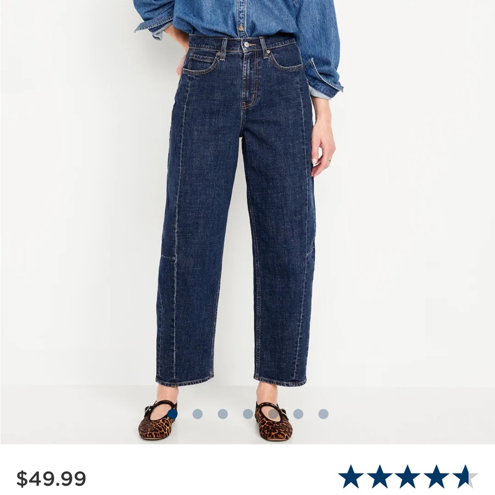 Old Navy High Waisted Barrel Leg Jeans